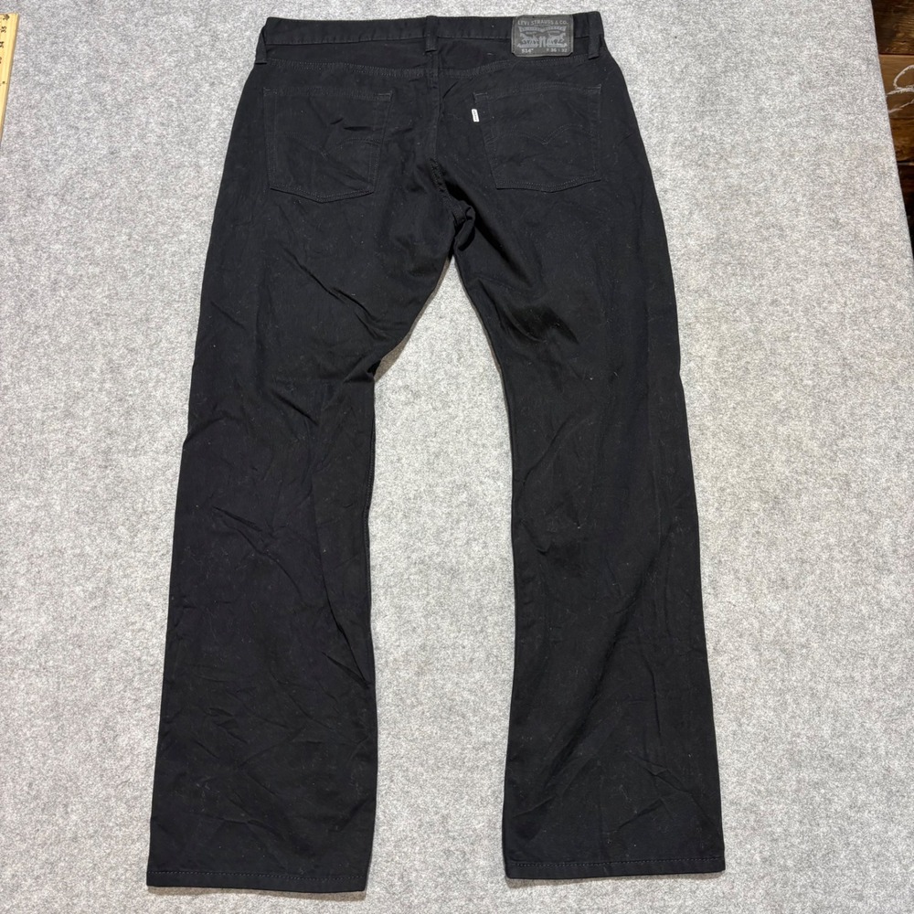 Levis 514 Straight Fit Mens Black Pants W36 L32 Classic 5-Pocket Trousers